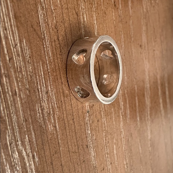 Tiffany & Co. Vintage 925 Silver Heart Stencil Cut-Out Band Ring - Approx. 6 🤍 - Picture 8 of 14